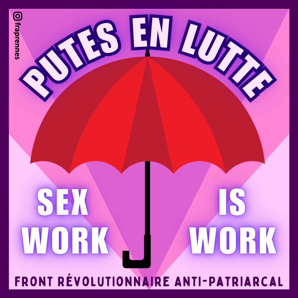 Putes en lutte, sex work is work, frap rennes